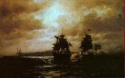 Eduardo de Martino Combate naval Germany oil painting artist